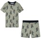 Kinderpyjama mit Kurzen Ärmeln Hellkhaki 128 Kinderpyjama mit Kurzen Ärmeln Hellkhaki 128