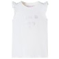 Kinder-T-Shirt mit Rüschenärmeln Weiß 92 Kinder-T-Shirt mit Rüschenärmeln Weiß 92