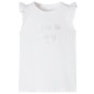 Kinder-T-Shirt mit Rüschenärmeln Weiß 116 Kinder-T-Shirt mit Rüschenärmeln Weiß 116