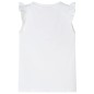 Kinder-T-Shirt mit Rüschenärmeln Weiß 116 Kinder-T-Shirt mit Rüschenärmeln Weiß 116