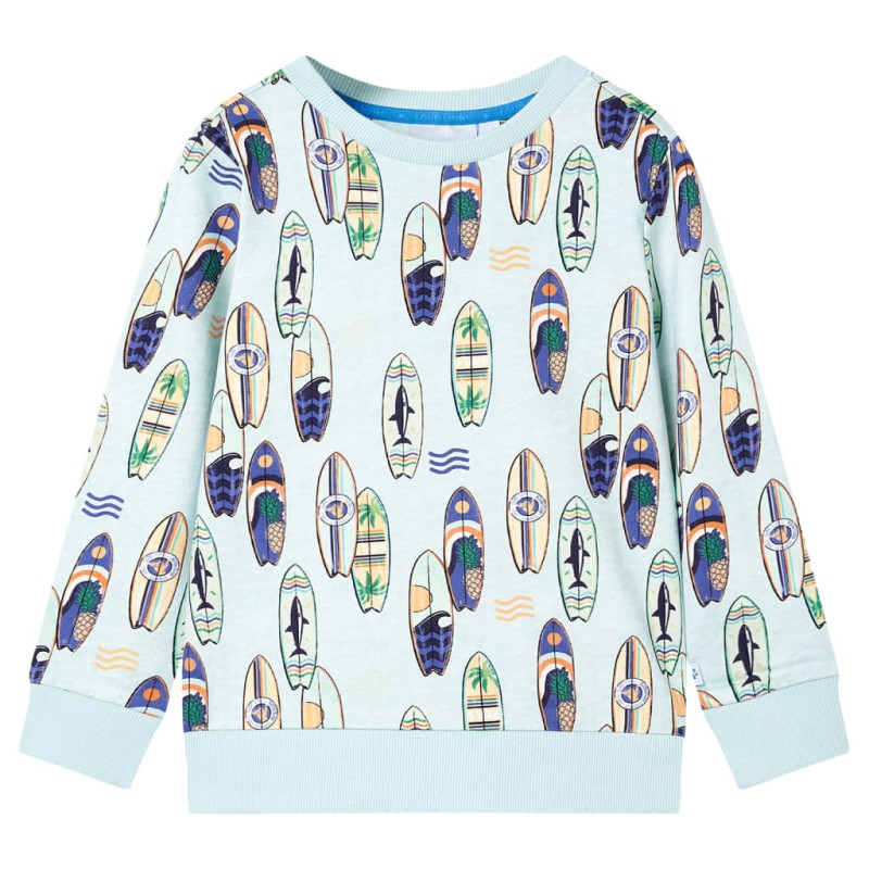 Kinder-Sweatshirt Hellblau Melange 92 Kinder-Sweatshirt Hellblau Melange 92