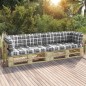 2-Sitzer-Palettensofa mit Kissen Grün Imprägniertes Kiefernholz 2-Sitzer-Palettensofa mit Kissen Grün Imprägniertes Kiefernholz