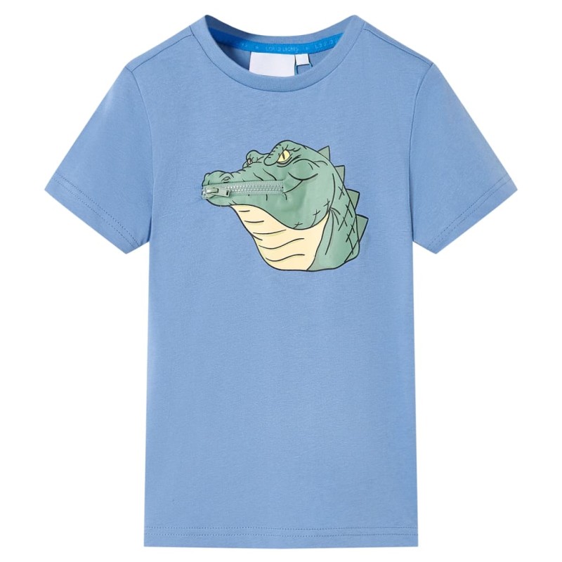 Kinder-T-Shirt Mittelblau 128 Kinder-T-Shirt Mittelblau 128