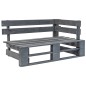 2-Sitzer-Palettensofa mit Kissen Grau Imprägniertes Kiefernholz 2-Sitzer-Palettensofa mit Kissen Grau Imprägniertes Kiefernholz
