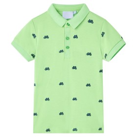 Kinder-Poloshirt Neongrün 92