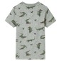 Kinder-T-Shirt Helles Khaki Melange 104 Kinder-T-Shirt Helles Khaki Melange 104