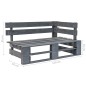 2-Sitzer-Palettensofa mit Kissen Grau Imprägniertes Kiefernholz 2-Sitzer-Palettensofa mit Kissen Grau Imprägniertes Kiefernholz