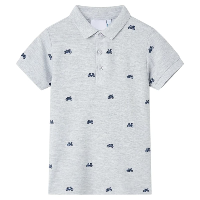 Kinder-Poloshirt Grau Melange 140 Kinder-Poloshirt Grau Melange 140