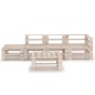 5-tlg. Garten-Lounge-Set aus Paletten Kiefernholz
