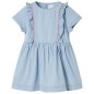 Kinderkleid mit Rüschen Hellblau 128 Kinderkleid mit Rüschen Hellblau 128