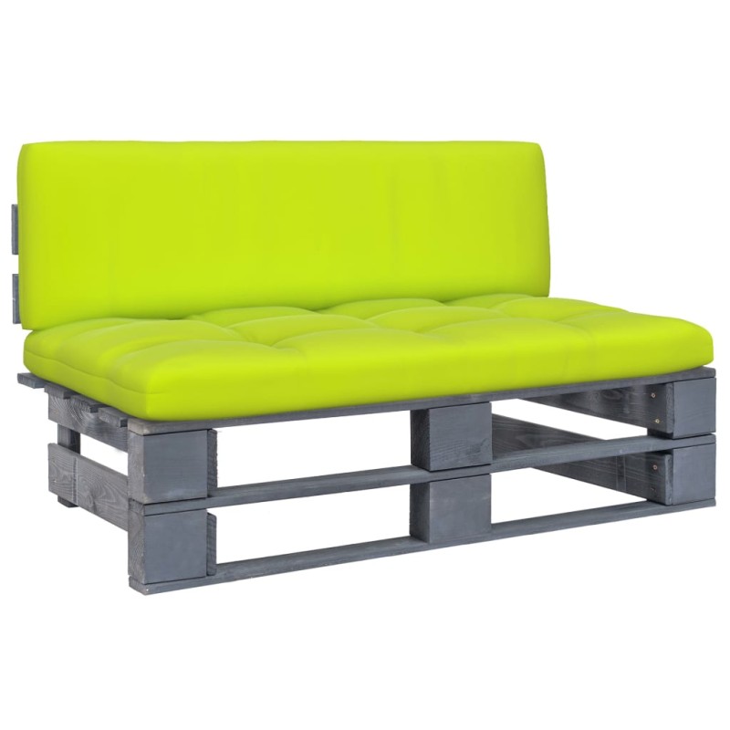Outdoor-Mittelsofa Paletten Imprägniertes Kiefernholz Grau Outdoor-Mittelsofa Paletten Imprägniertes Kiefernholz Grau