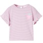 Kinder-T-Shirt mit Rüschenärmeln Lila 92 Kinder-T-Shirt mit Rüschenärmeln Lila 92