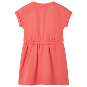 Kinderkleid mit Kordelzug Korallenrosa 128