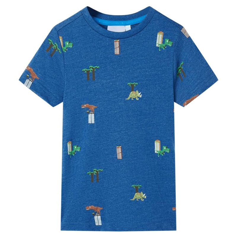 Kinder-T-Shirt Dunkelblau Melange 116 Kinder-T-Shirt Dunkelblau Melange 116