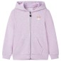 Kinder-Kapuzenpullover mit Reißverschluss Lila 104 Kinder-Kapuzenpullover mit Reißverschluss Lila 104