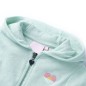 Kinder-Kapuzenpullover mit Reißverschluss Helles Minzgrün 116 Kinder-Kapuzenpullover mit Reißverschluss Helles Minzgrün 116