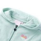 Kinder-Kapuzenpullover mit Reißverschluss Helles Minzgrün 140 Kinder-Kapuzenpullover mit Reißverschluss Helles Minzgrün 140