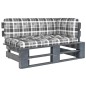 Outdoor-Ecksofa Paletten Kiefernholz Imprägniert Grau Outdoor-Ecksofa Paletten Kiefernholz Imprägniert Grau