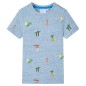 Kinder-T-Shirt Blau Melange 104 Kinder-T-Shirt Blau Melange 104