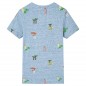 Kinder-T-Shirt Blau Melange 104 Kinder-T-Shirt Blau Melange 104