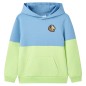 Kinder-Kapuzenpullover Blau und Zartgelb 116 Kinder-Kapuzenpullover Blau und Zartgelb 116
