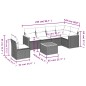 vidaXL 7-tlg. Garten-Sofagarnitur mit Kissen Grau Poly Rattan vidaXL 7-tlg. Garten-Sofagarnitur mit Kissen Grau Poly Rattan