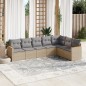vidaXL 7-tlg. Garten-Sofagarnitur mit Kissen Beige Poly Rattan vidaXL 7-tlg. Garten-Sofagarnitur mit Kissen Beige Poly Rattan