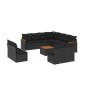 vidaXL 12-tlg. Garten-Sofagarnitur mit Kissen Schwarz Poly Rattan vidaXL 12-tlg. Garten-Sofagarnitur mit Kissen Schwarz Poly Rattan