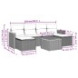 vidaXL 7-tlg. Garten-Sofagarnitur mit Kissen Grau Poly Rattan vidaXL 7-tlg. Garten-Sofagarnitur mit Kissen Grau Poly Rattan