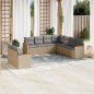 vidaXL 9-tlg. Garten-Sofagarnitur mit Kissen Beige Poly Rattan vidaXL 9-tlg. Garten-Sofagarnitur mit Kissen Beige Poly Rattan
