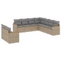 vidaXL 9-tlg. Garten-Sofagarnitur mit Kissen Beige Poly Rattan vidaXL 9-tlg. Garten-Sofagarnitur mit Kissen Beige Poly Rattan