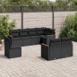 vidaXL 8-tlg. Garten-Sofagarnitur mit Kissen Schwarz Poly Rattan vidaXL 8-tlg. Garten-Sofagarnitur mit Kissen Schwarz Poly Rattan
