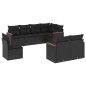 vidaXL 8-tlg. Garten-Sofagarnitur mit Kissen Schwarz Poly Rattan vidaXL 8-tlg. Garten-Sofagarnitur mit Kissen Schwarz Poly Rattan