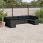 vidaXL 10-tlg. Garten-Sofagarnitur mit Kissen Schwarz Poly Rattan vidaXL 10-tlg. Garten-Sofagarnitur mit Kissen Schwarz Poly Rattan