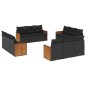 vidaXL 12-tlg. Garten-Sofagarnitur mit Kissen Schwarz Poly Rattan vidaXL 12-tlg. Garten-Sofagarnitur mit Kissen Schwarz Poly Rattan