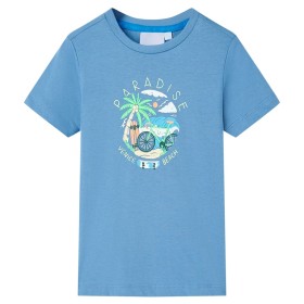 Kinder-T-Shirt Mittelblau 104