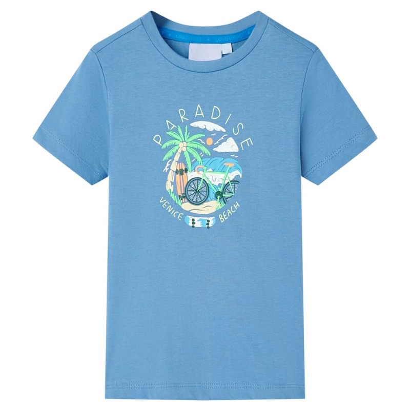 Kinder-T-Shirt Mittelblau 104 Kinder-T-Shirt Mittelblau 104