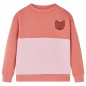 Kinder-Sweatshirt mit Farbblock Rosa 140 Kinder-Sweatshirt mit Farbblock Rosa 140