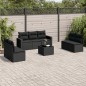 vidaXL 8-tlg. Garten-Sofagarnitur mit Kissen Schwarz Poly Rattan vidaXL 8-tlg. Garten-Sofagarnitur mit Kissen Schwarz Poly Rattan
