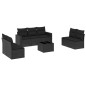 vidaXL 8-tlg. Garten-Sofagarnitur mit Kissen Schwarz Poly Rattan vidaXL 8-tlg. Garten-Sofagarnitur mit Kissen Schwarz Poly Rattan