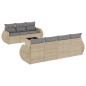 vidaXL 8-tlg. Garten-Sofagarnitur mit Kissen Beige Poly Rattan vidaXL 8-tlg. Garten-Sofagarnitur mit Kissen Beige Poly Rattan