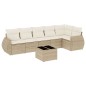vidaXL 7-tlg. Garten-Sofagarnitur mit Kissen Beige Poly Rattan vidaXL 7-tlg. Garten-Sofagarnitur mit Kissen Beige Poly Rattan