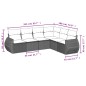 vidaXL 6-tlg. Garten-Sofagarnitur mit Kissen Schwarz Poly Rattan vidaXL 6-tlg. Garten-Sofagarnitur mit Kissen Schwarz Poly Rattan