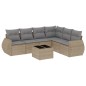 vidaXL 7-tlg. Garten-Sofagarnitur mit Kissen Beige Poly Rattan vidaXL 7-tlg. Garten-Sofagarnitur mit Kissen Beige Poly Rattan