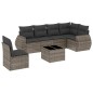 vidaXL 7-tlg. Garten-Sofagarnitur mit Kissen Grau Poly Rattan vidaXL 7-tlg. Garten-Sofagarnitur mit Kissen Grau Poly Rattan