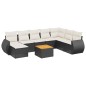vidaXL 9-tlg. Garten-Sofagarnitur mit Kissen Schwarz Poly Rattan vidaXL 9-tlg. Garten-Sofagarnitur mit Kissen Schwarz Poly Rattan