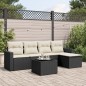 vidaXL 6-tlg. Garten-Sofagarnitur mit Kissen Schwarz Poly Rattan vidaXL 6-tlg. Garten-Sofagarnitur mit Kissen Schwarz Poly Rattan