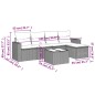 vidaXL 6-tlg. Garten-Sofagarnitur mit Kissen Schwarz Poly Rattan vidaXL 6-tlg. Garten-Sofagarnitur mit Kissen Schwarz Poly Rattan