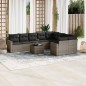 vidaXL 10-tlg. Garten-Sofagarnitur mit Kissen Grau Poly Rattan vidaXL 10-tlg. Garten-Sofagarnitur mit Kissen Grau Poly Rattan