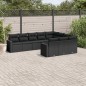 vidaXL 10-tlg. Garten-Sofagarnitur mit Kissen Schwarz Poly Rattan vidaXL 10-tlg. Garten-Sofagarnitur mit Kissen Schwarz Poly Rattan